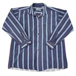 Vintage 90s Button Down Shirt XL Striped Saved by the Bell Zack Morris Retro